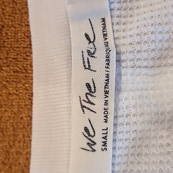 We The Free White Textured Top Multi Patterned Long Sleeve - Picture 2 of 7